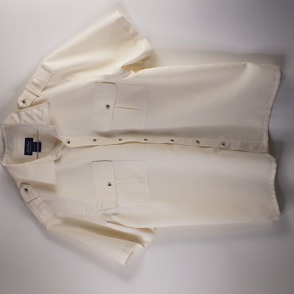 John Blair Men's Button Up Shirt Size XL Cream Colored - Picture 2 of 15